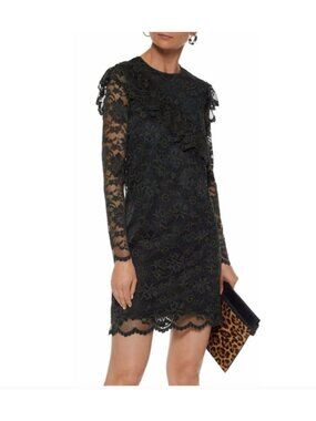 ganni beaded dress Ganni // Floral Jacquard Wrap Dress – VSP Consignment main image 0